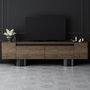 Hanah Home Soporte para TV Nogal y Negro 180cm Ancho, 50cm Alto, 30cm Profundidad